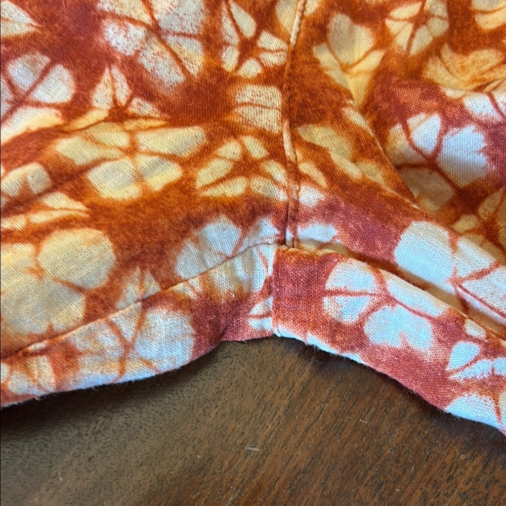 Faherty Orange And White Patterned Drawstring Ela… - image 8